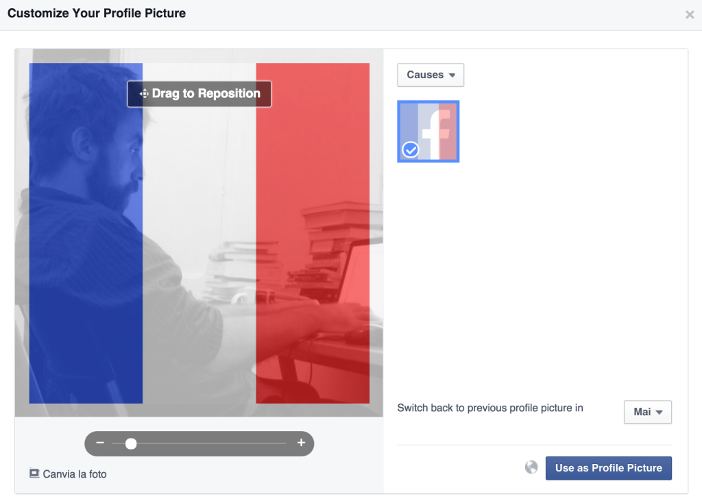 El peligro de ponerse la foto de perfil con el filtro de la bandera francesa